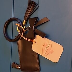 Ecosusi Black Tassel Wristlet